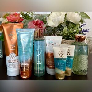 🆕🏖️ BATH & BODY WORKS “AT THE BEACH” BODY CARE COLLECTION. BRAND NEW FULL SIZE.